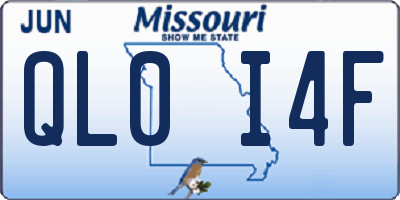 MO license plate QL0I4F