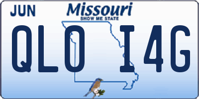 MO license plate QL0I4G