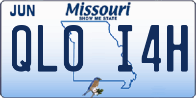 MO license plate QL0I4H