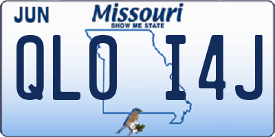 MO license plate QL0I4J