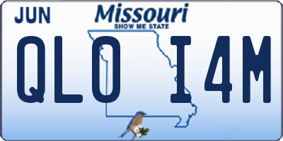 MO license plate QL0I4M