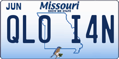 MO license plate QL0I4N