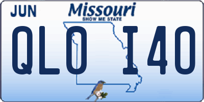 MO license plate QL0I4O