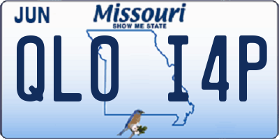 MO license plate QL0I4P