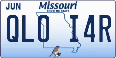MO license plate QL0I4R
