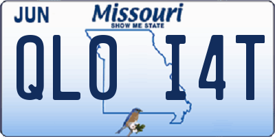 MO license plate QL0I4T