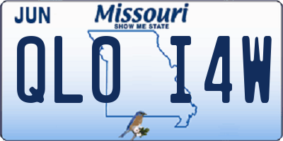 MO license plate QL0I4W
