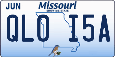 MO license plate QL0I5A