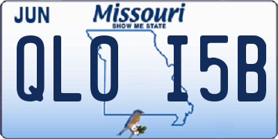 MO license plate QL0I5B
