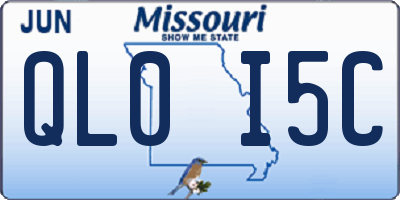 MO license plate QL0I5C