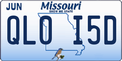 MO license plate QL0I5D