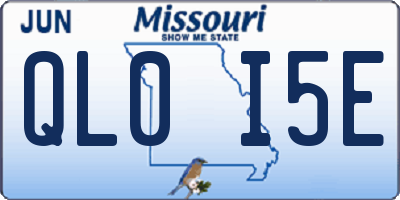 MO license plate QL0I5E
