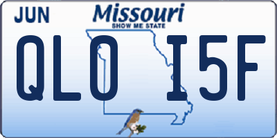 MO license plate QL0I5F