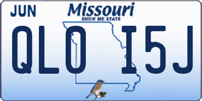 MO license plate QL0I5J