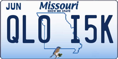 MO license plate QL0I5K