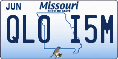 MO license plate QL0I5M
