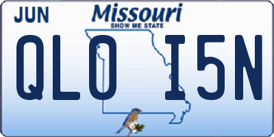 MO license plate QL0I5N