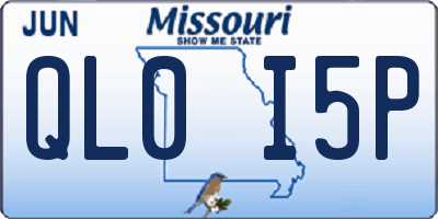 MO license plate QL0I5P