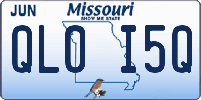 MO license plate QL0I5Q