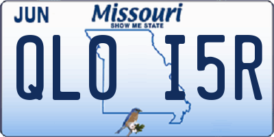 MO license plate QL0I5R