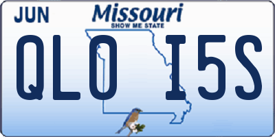 MO license plate QL0I5S