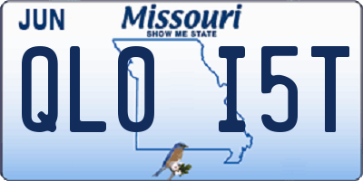MO license plate QL0I5T
