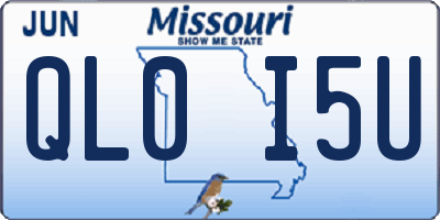 MO license plate QL0I5U