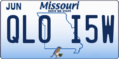 MO license plate QL0I5W