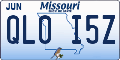 MO license plate QL0I5Z