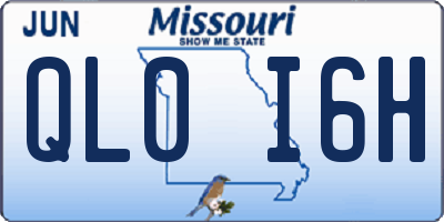 MO license plate QL0I6H