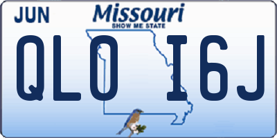 MO license plate QL0I6J