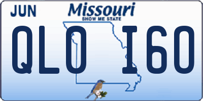 MO license plate QL0I6O