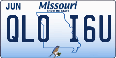 MO license plate QL0I6U