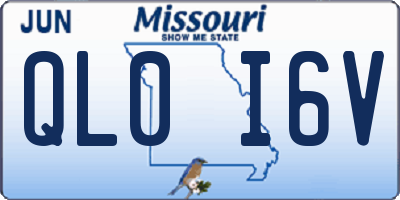 MO license plate QL0I6V