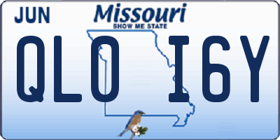 MO license plate QL0I6Y