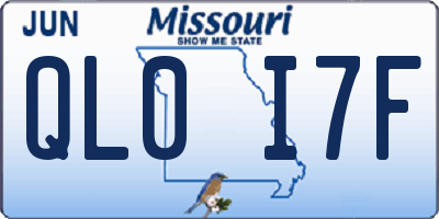 MO license plate QL0I7F