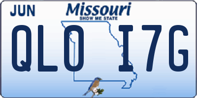 MO license plate QL0I7G
