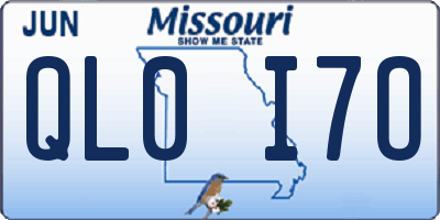 MO license plate QL0I7O