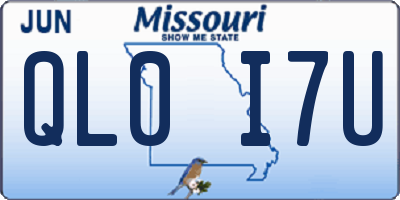 MO license plate QL0I7U