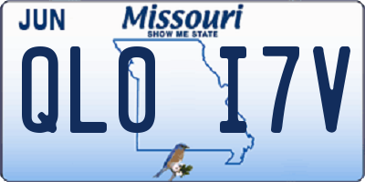 MO license plate QL0I7V