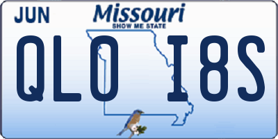 MO license plate QL0I8S