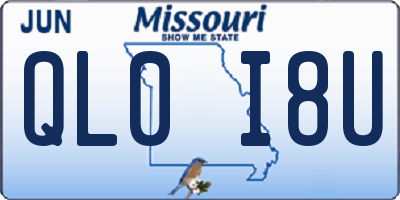 MO license plate QL0I8U