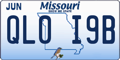 MO license plate QL0I9B