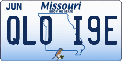 MO license plate QL0I9E