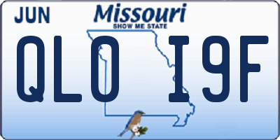 MO license plate QL0I9F