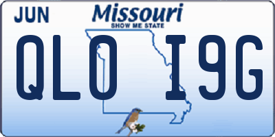 MO license plate QL0I9G