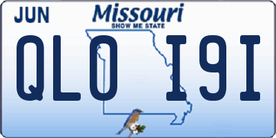 MO license plate QL0I9I