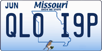 MO license plate QL0I9P