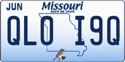 MO license plate QL0I9Q