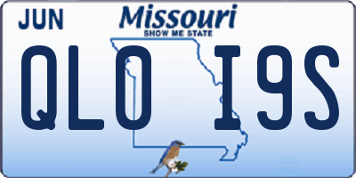 MO license plate QL0I9S